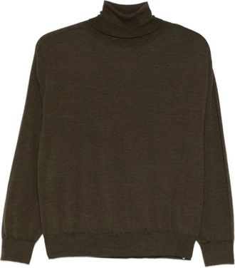 PESERICO Top met rolkraag en lange mouwen - Dames - Coltruien - Groen - M - Truien & Vesten