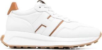 Hogan White White Brown H641 Sneakers