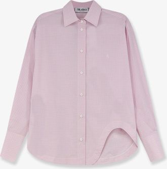The Attico Camicia in cotone con logo ricamato frontale - THE ATTICO - gender_Woman