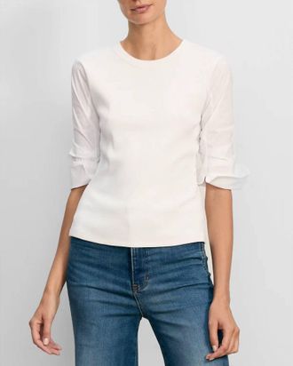 Veronica Beard Junia Top In White