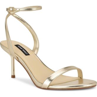 Nine West Waltz Ankle Strap Sandal in Gold at Nordstrom, Size 9.5