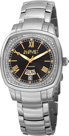 August Steiner Quartz Diamond Blue Dial Ladies Watch AS8193SSB