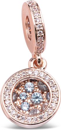 Pandora Colours Sparkling Light Blue Disc Double Dangle Charm