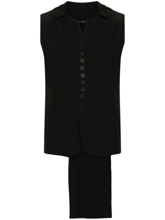 Alchemy Gilet sartoriale asimmetrico - Nero
