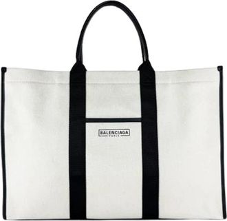 Balenciaga Pre-owned Vintage Tote Bag - Dames - Vintage Shopper - Wit - ONE Size - Leer - Vintage
