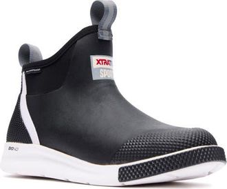 Xtratuf Waterproof Ankle Deck Sport Boot in Black at Nordstrom, Size 10