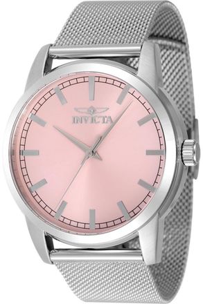 Invicta Celestial 48510 Heren Horloge - Quartz Uurwerk - Roestvrij Staal met roze Wijzerplaat - 43mm