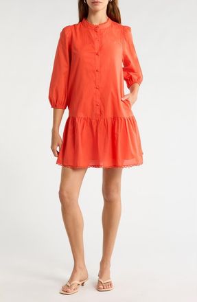 Sugarlips Yamila Drop Waist Minidress in Tomato at Nordstrom, Size X-Large
