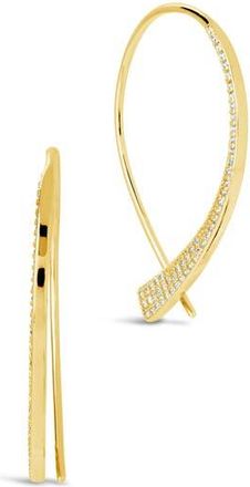 Sterling Forever Carlotta CZ Threader Earrings in Gold at Nordstrom Rack