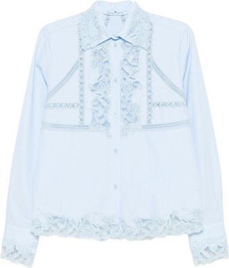 Ermanno Scervino Womens Embroidered Cotton Shirt