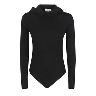 P.A.R.O.S.H. Leila Long Sleeve Body - Dames - Bodies - Zwart - M - Denim - Tops
