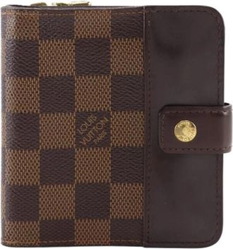 Louis Vuitton Pre-owned Vintage Damier Canvas Bi-fold Wallet - Dames - Vintage Accessoires - Bruin - ONE Size - Vintage