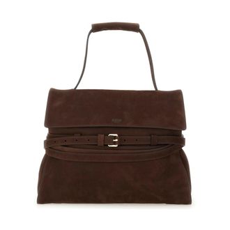 Moschino Tie Me Medium Bag - Dames - Handtassen - Bruin - ONE Size - Leer - Tassen