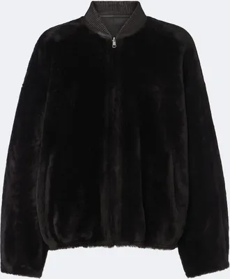 Arma Violet reversible shearling bomber jacket