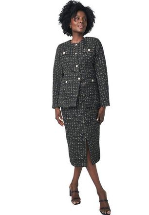 Jessica London Tweed Skirt Suit at Nordstrom, Size 16