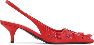 Prada Dames, Schoenen, Rood, Maat: 38 EU Satijn