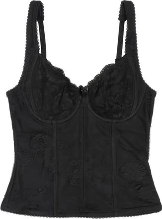 Balenciaga Top con scollo a cuore - Nero