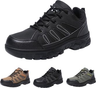 Generic Work Boots for Men Comfortable Lightweight Shoes Casual Safety Boots Slip-Resistant Sole Protective Waterproof Hiking Boot Industrial Construction Wor