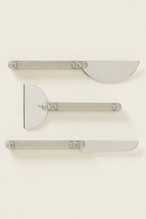 Anthropologie Holcomb Studio Wedge Cheese Knives, Set of 3