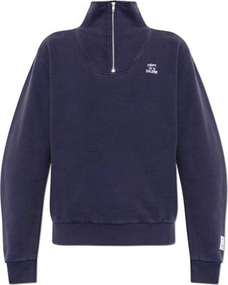 Gallery Dept. 1/4 Zip Pullover - Heren - Vesten met rits - Blauw - M - Katoen - Hoodies & sweatvesten