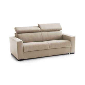 Dmora Talamo Italia - Sof&aacute; Fijo Micaela, Gran Sof&aacute; De 2 Plazas, 100% Made In Italy, Sof&aacute; Sala De Estar, En Tela Acolchada, Con Reposacabezas Ajustables Y Re