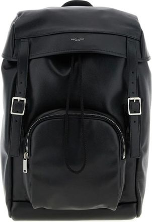 Saint Laurent Backpacks, male, Black, ONE SIZE, Leather Backpack