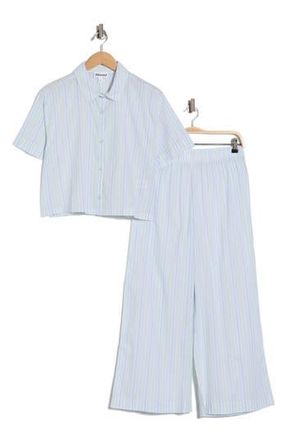 Abound Lightweight Cotton Pajamas in Blue- Blue Juliana Stripe at Nordstrom Rack, Size X-Small