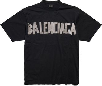 Balenciaga (WMNS) Balenciaga New Tape Type T-shirt Medium Fit Black 739784TQVQ81073