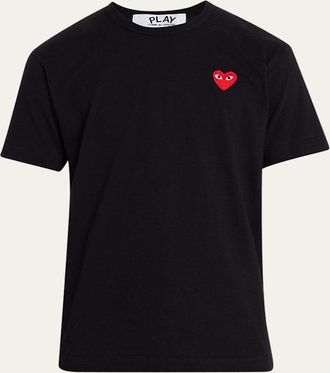 Comme Des Garçons Mens Cotton Jersey Heart T-Shirt