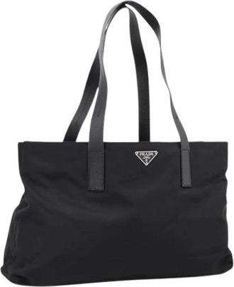 Prada Pre-owned Nylon Tote Bag - Dames - Vintage Shopper - Zwart - ONE Size - Nylon - Vintage