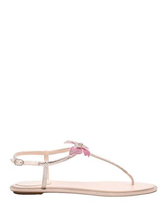 Rene Caovilla Fairy Pink Flat Sandal 10 Shoes
