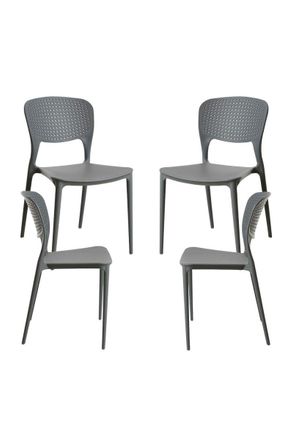 Regalos Miguel Packs Sillas Jard&iacute;n - Pack 4 Sillas Fresk - Gris Oscuro