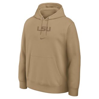 Nike LSU Washed Club Nike Mens College Pullover Hoodie in Brown | 16TW2FELSN-8R4