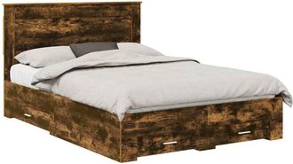 vidaXL Estructura De Cama Con Caj&oacute;n Con Cabecera Madera Contrachapada Vidaxl