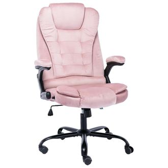 vidaXL Silla De Oficina De Terciopelo Rosa Vidaxl