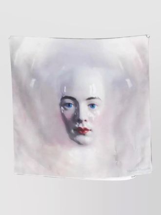 Maison Margiela silk porcelain doll print scarf