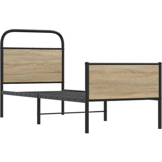 vidaXL Bed Frame without Mattress 80x200 cm Sonoma Oak Engineered Wood Vidaxl
