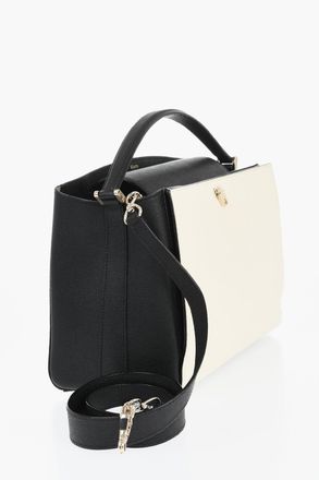 Valextra Two-Tone Leather Shoulder Bag Valextra