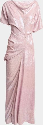 Dries Van Noten Dare Sequin Draped Maxi Dress