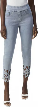 Joseph Ribkoff Slim Fit Pull-On Jeans In Light Blue