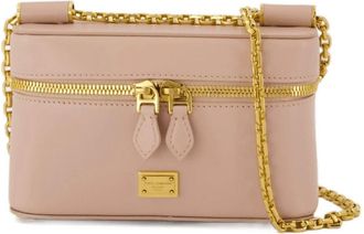 Dolce & Gabbana Cross Body Bags, female, Beige, Size: ONE SIZE Neutral Leather Crossbody Bag