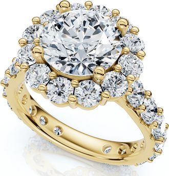 Pompeii3 Certified 4 1/2Ct Diane Diamond Engagement Ring 14k Gold or Platinum Lab Grown