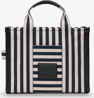 Marc Jacobs Womens Tote Bag Black Canvas Linen-Leather Handbags Linen/leather Hand