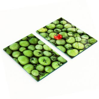 OEM Eleganti E Resistenti Vassoi In Vetro Con Stampa Di Pomodori Maturi, 2x40x52 Cm