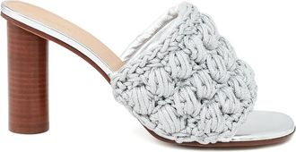 J.W.Anderson 90 mm gevlochten sandalen met hak - Zilver