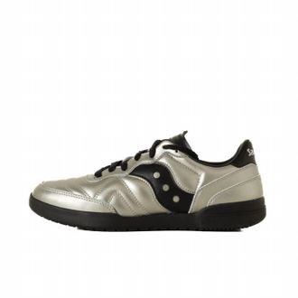 Saucony Mens 586I Leather Sneakers In Silver/ Black