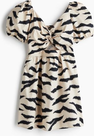 H&M Kleid mit Twistdetail - Beige