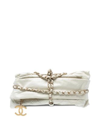 Chanel 2012 Quilted Calfskin Midnight Swim Baluchon Bag shoulder bag - White