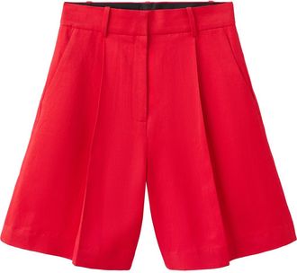 Mango Straight Fit Bermuda Shorts in Red at Nordstrom, Size 4