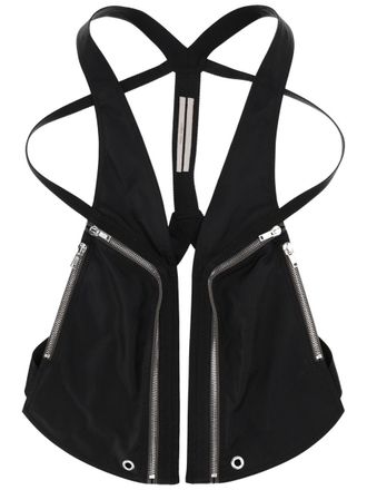 Rick Owens Neutral Bauhaus Harness Back Zippered Vest
